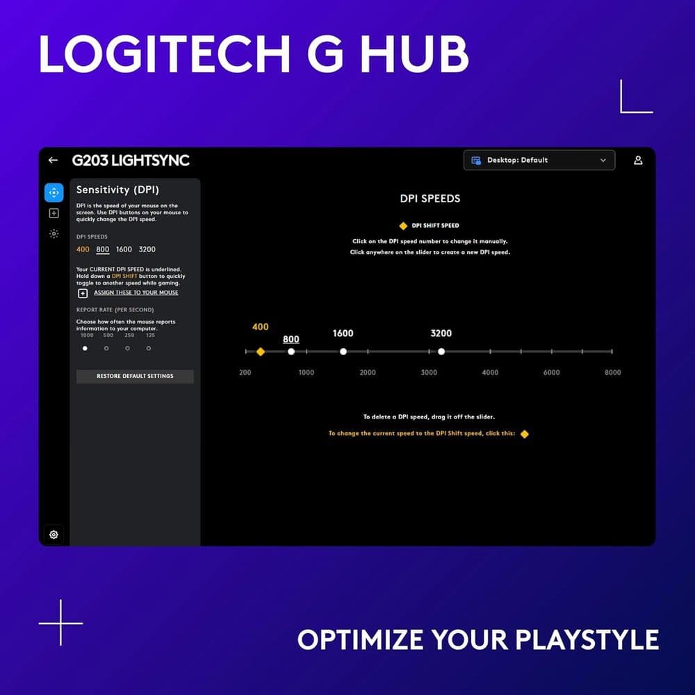 Logitech G203 Wired Gaming Mouse - Image 3