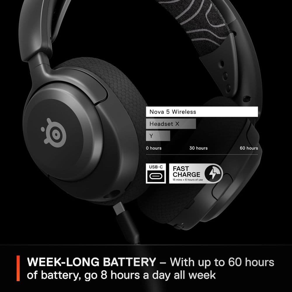 SteelSeries Arctis Nova 5 Wireless Multi-System Gaming Headset - Image 2