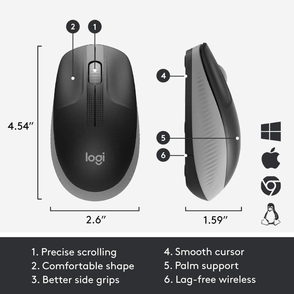Logitech Wireless Mouse M190 - Image 3