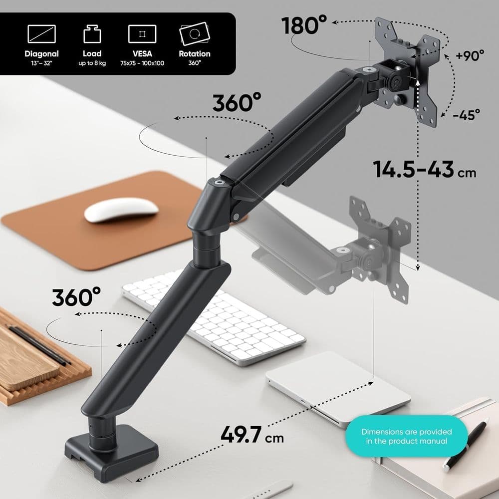 Xtrike Me HT-20 Single Monitor arm - Image 3