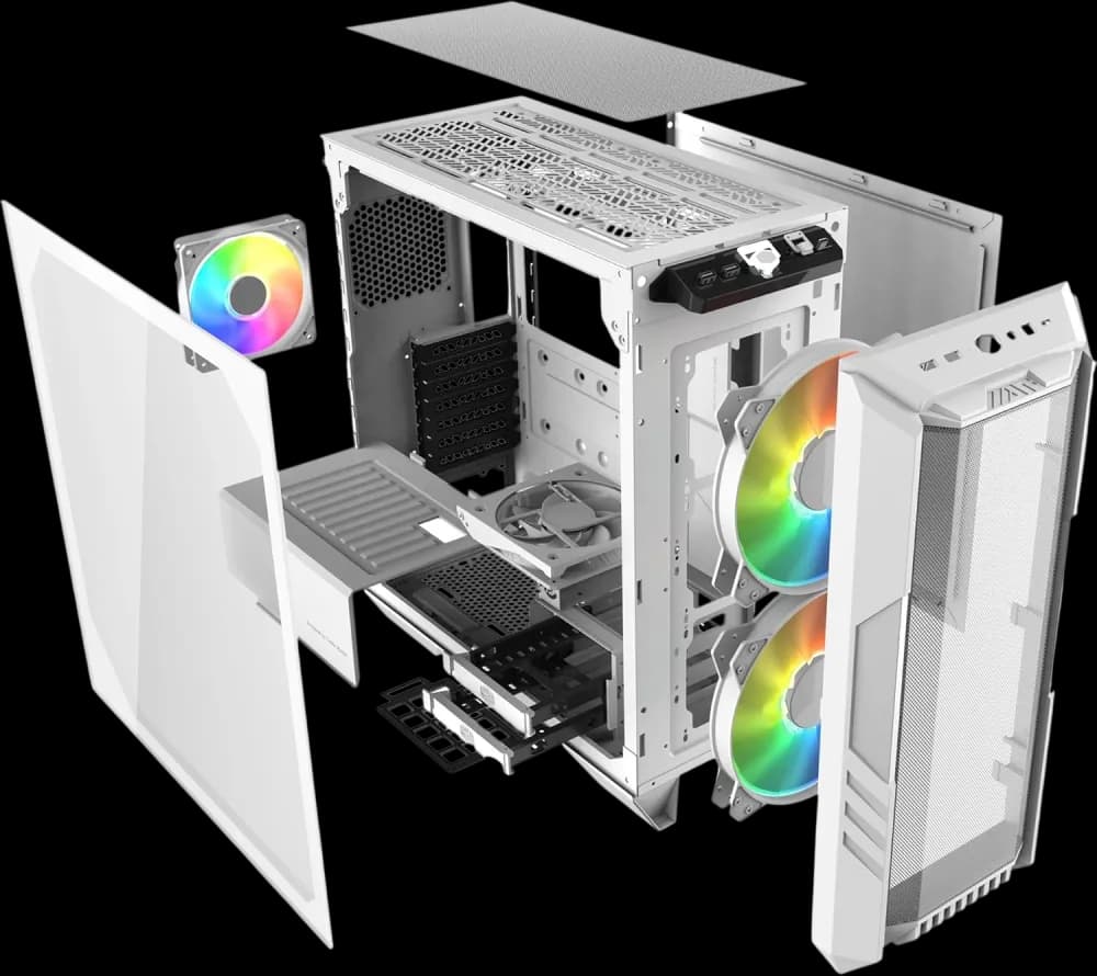 Case COOLER MASTER HAF 500 Mid Tower 3 Fan - White - Image 4