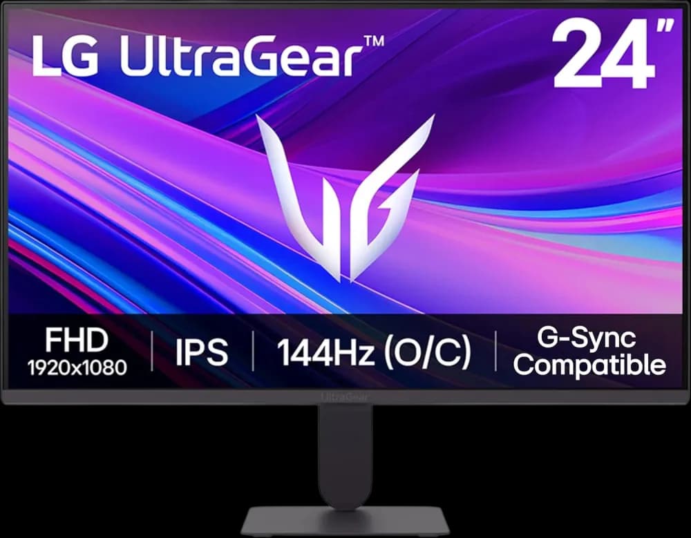 LG UltraGear 24G411A-B 24″ Gaming Monitor – FHD IPS 144Hz (Overclock), 1ms MBR - Image 1