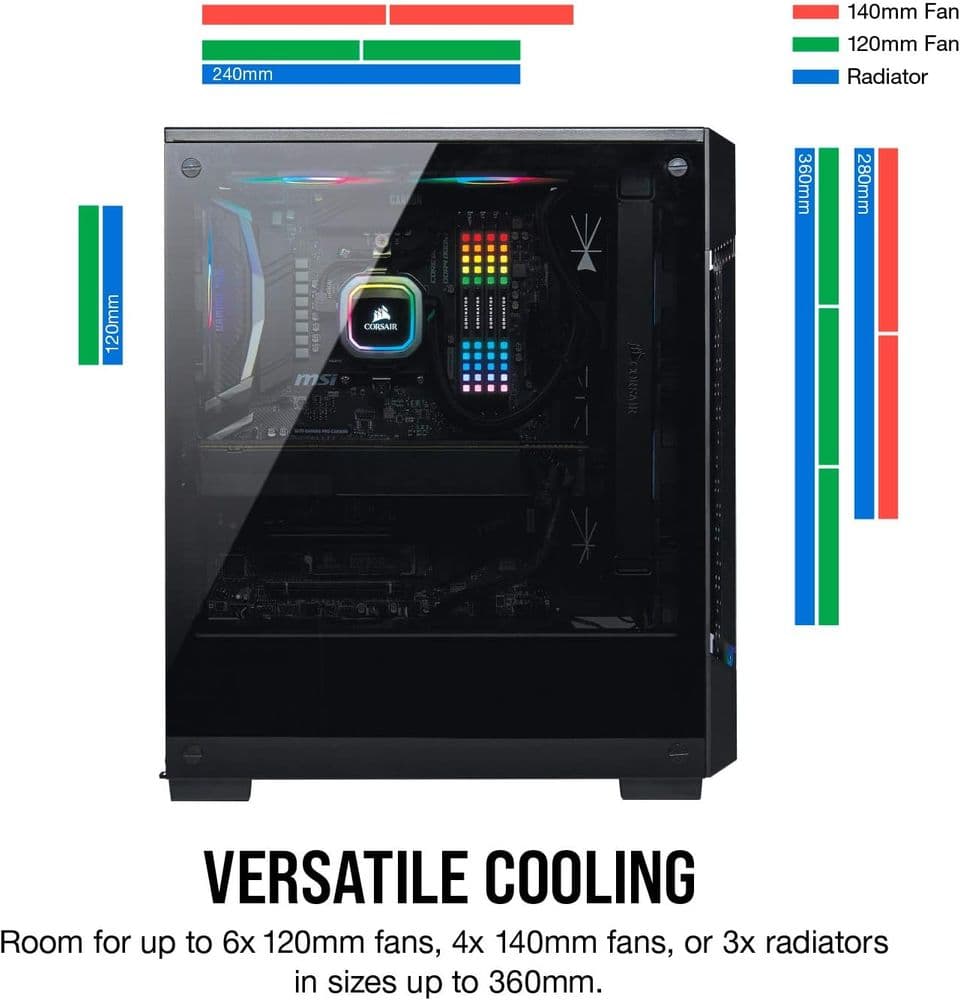 Case Corsair iCUE 220T RGB Airflow Mid-Tower Case - Image 4