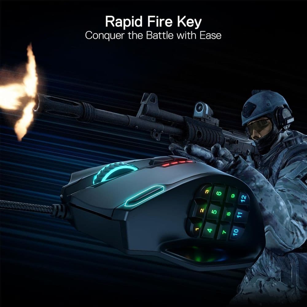 Redragon M908 Impact RGB LED MMO Gaming Mouse - Image 6