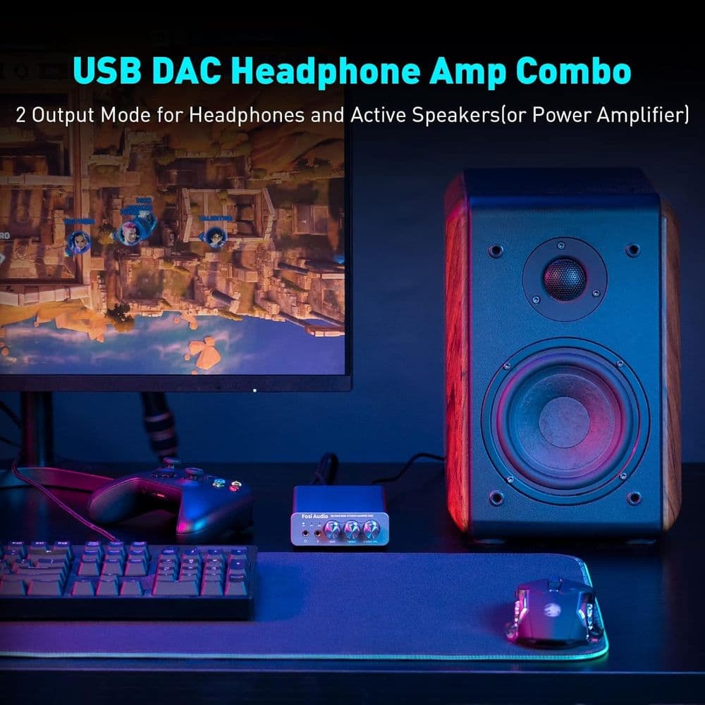 Fosi Audio K5 Pro Gaming DAC Headphone Amplifier Mini Hi-Fi Stereo Digital-to-Analog Audio Converter - Image 6