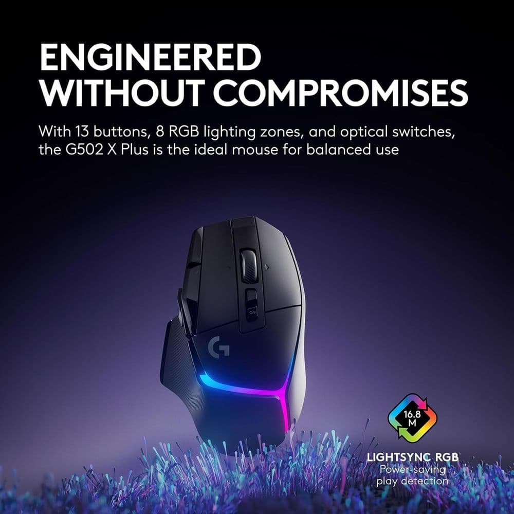  Logitech G502 X Plus Lightspeed Wireless RGB Gaming Mouse - Image 2