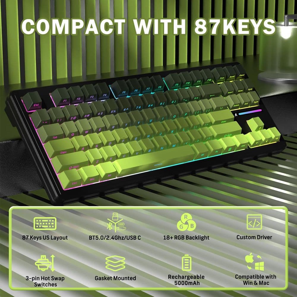 ATTACK SHARK M87 PRO V2 GreenTea - Image 4