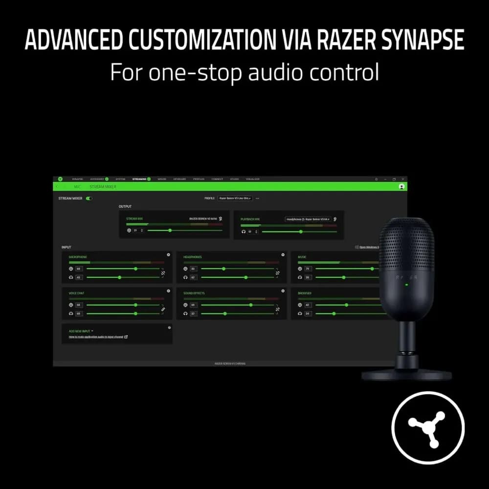 RAZER SEIREN MINI V3 BLACK - Image 5