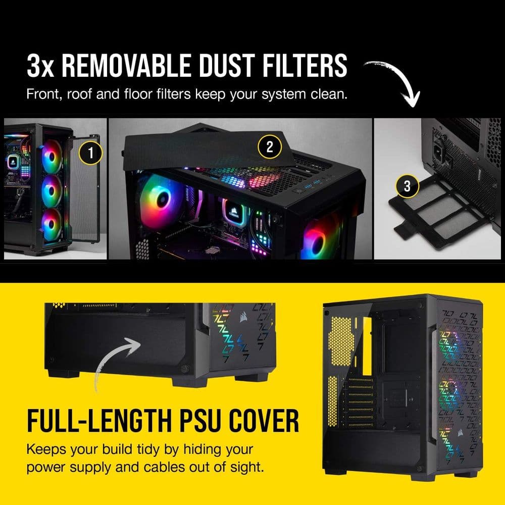 Case Corsair iCUE 220T RGB Airflow Mid-Tower Case - Image 3