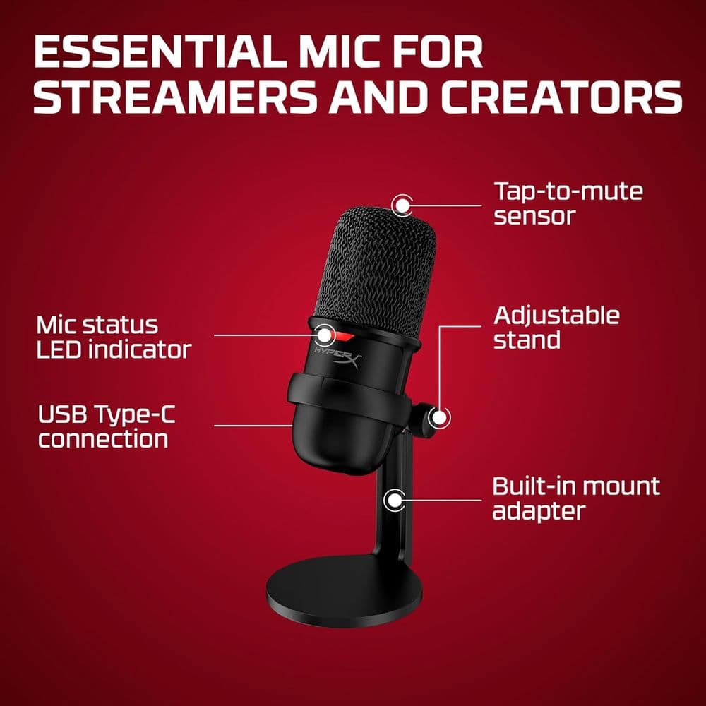 HyperX SoloCast – USB Condenser Gaming Microphone - Image 4