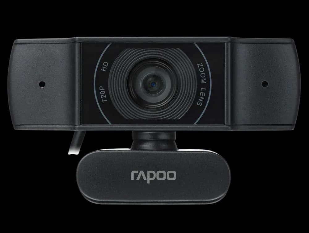 Peripheral Rapoo C200 720P HD Webcam with Microphone, USB Computer Camera, Dual Noise Reduction Mics, 100° Wide-Angle Lens, Plug & Play, Ideal for Zoom, Skype, Teams, Video Calls, and Conferencing. - Image 1