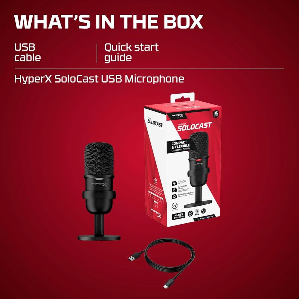 HyperX SoloCast – USB Condenser Gaming Microphone - Image 3