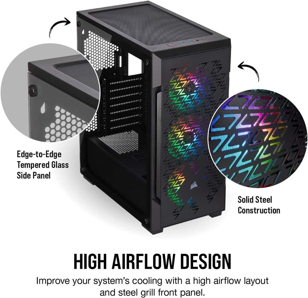 Case Corsair iCUE 220T RGB Airflow Mid-Tower Case - Image 5