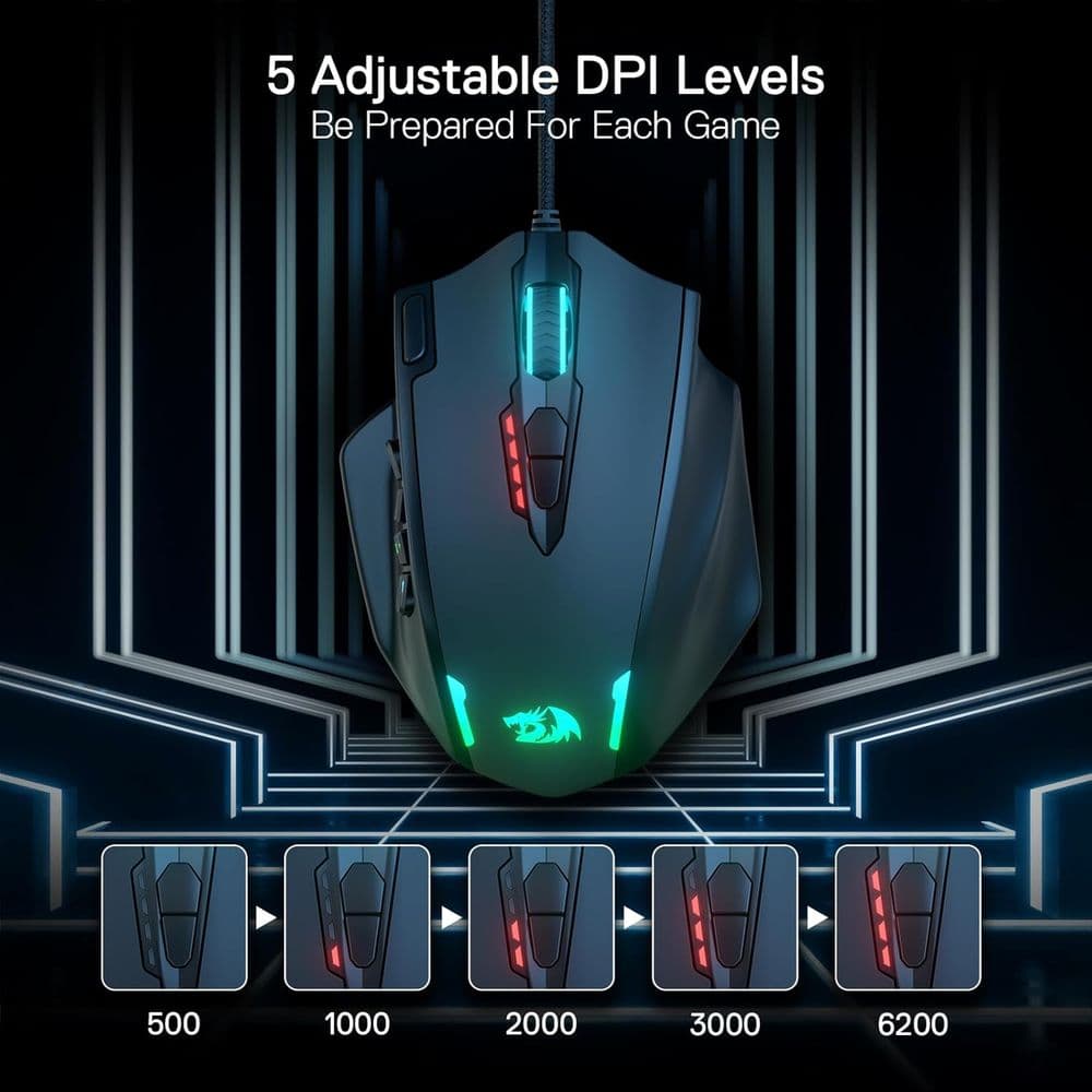 Redragon M908 Impact RGB LED MMO Gaming Mouse - Image 5
