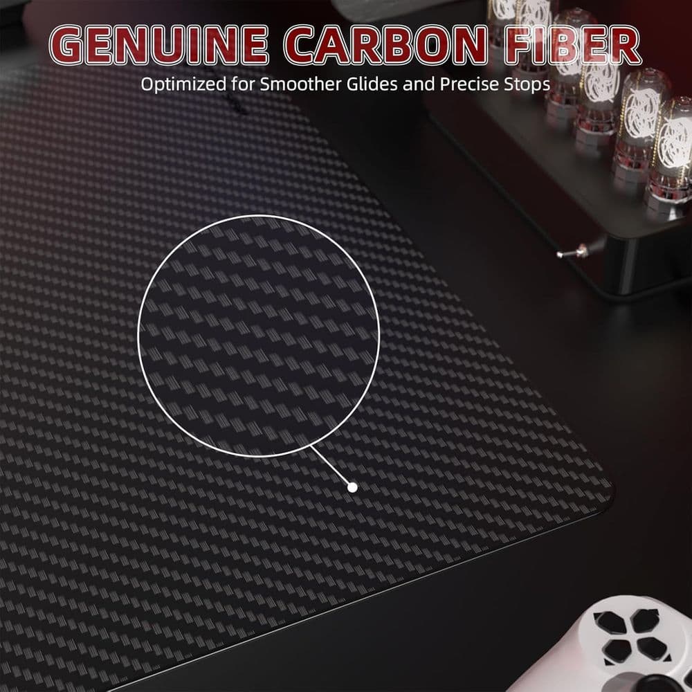 ATTACK SHARK CM04 XL 490*490mm eSport Carbon Fiber Gaming Mousepad - Eclipse Black - Image 5