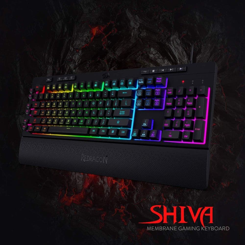 Redragon K512 Shiva RGB Backlit Membrane Gaming Keyboard - Image 2