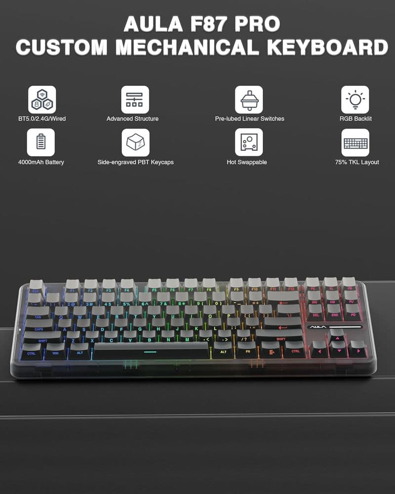 Aula F87 Pro Mechanical Keyboard - Image 7
