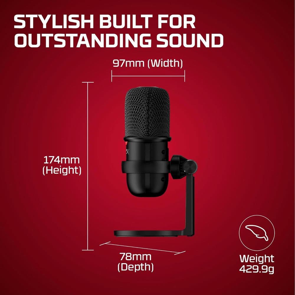 HyperX SoloCast – USB Condenser Gaming Microphone - Image 2