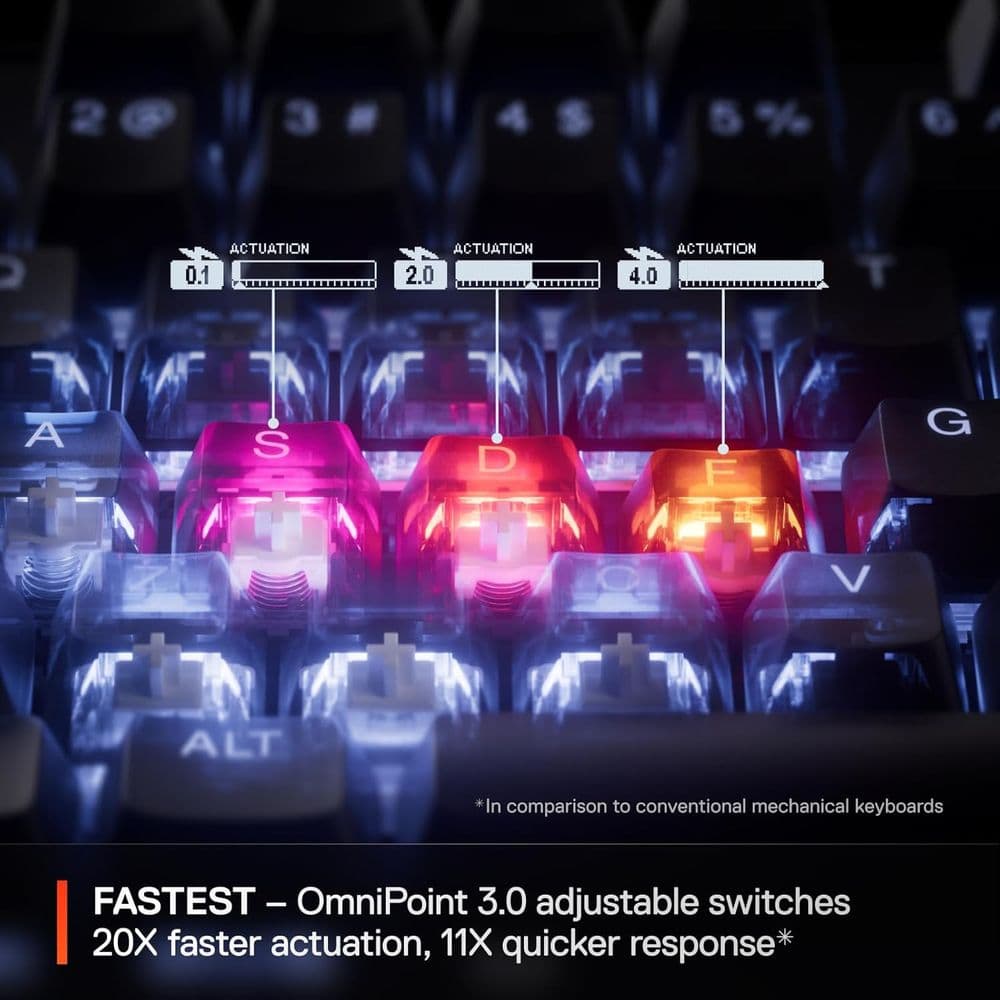 SteelSeries Apex Pro Gen 3 Full Size Mechanical Keyboard - Image 4