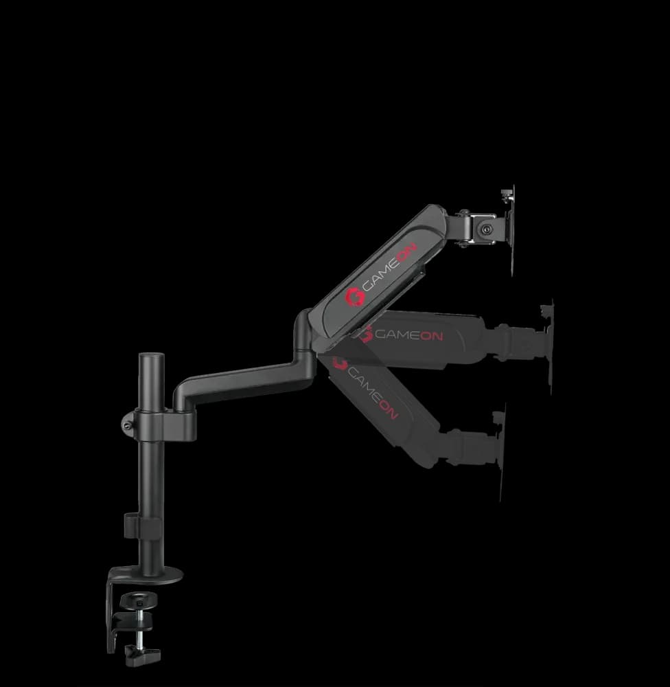 GAMEON GO-3363 Pole-Mounted Spring-Assisted Single Monitor Arm For Gaming And Office Use, 17" - 32", Arm Up To 9 KG - Image 3