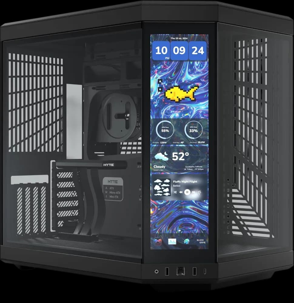 Case HYTE Y70 Touch Infinite ATX Dual Case (Black) - Image 1