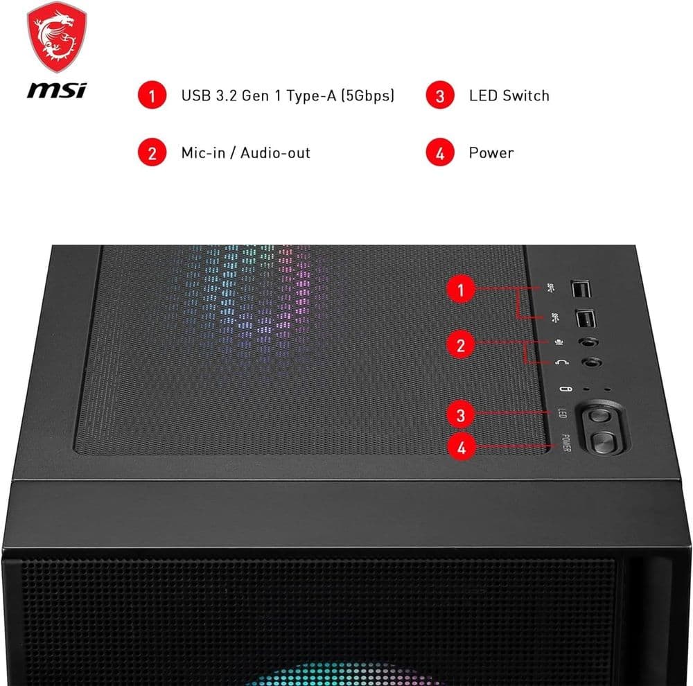 MSI MAG FORGE 320R AIRFLOW - PC case - Medium Tower - Image 6