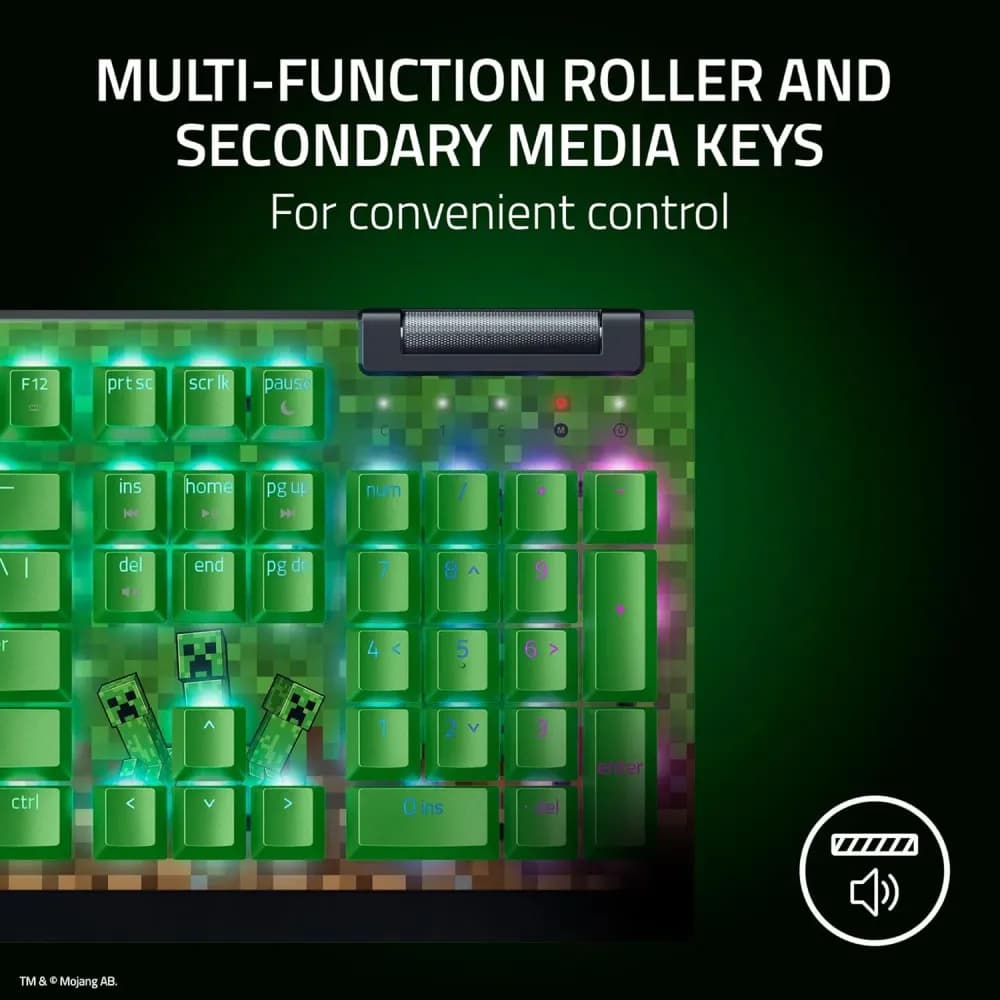 Razer BlackWidow V4 X Mechanical Gaming Keyboard Minecraft Edition - Image 3