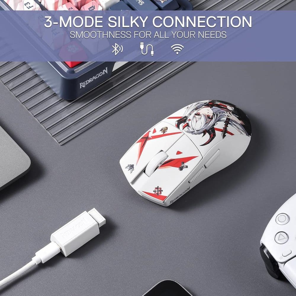  Redragon M916AK PRO 3-Mode Anime Gaming Mouse - Image 6