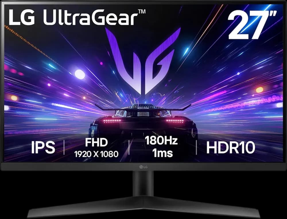 LG UltraGear 27GS60F-B 27″ Gaming Monitor – Full HD IPS 180Hz Refresh, 1ms Response - Image 1