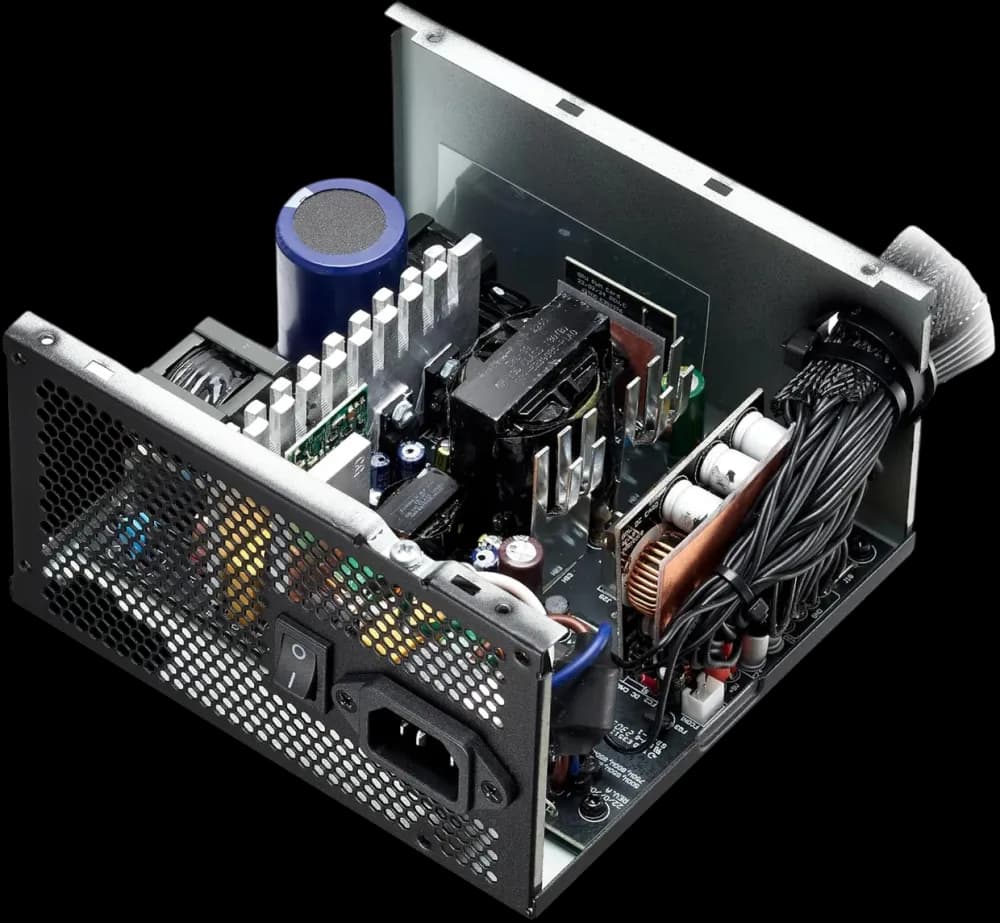 XPG Kyber 850W 80 Plus Gold Certified Non-Modular ATX 3.1 Power Supply w 6+2 Pin Connectors wIndustrial Level Protection & Premium Capacitors, 120mm Fan wintelligent fan control - Image 5