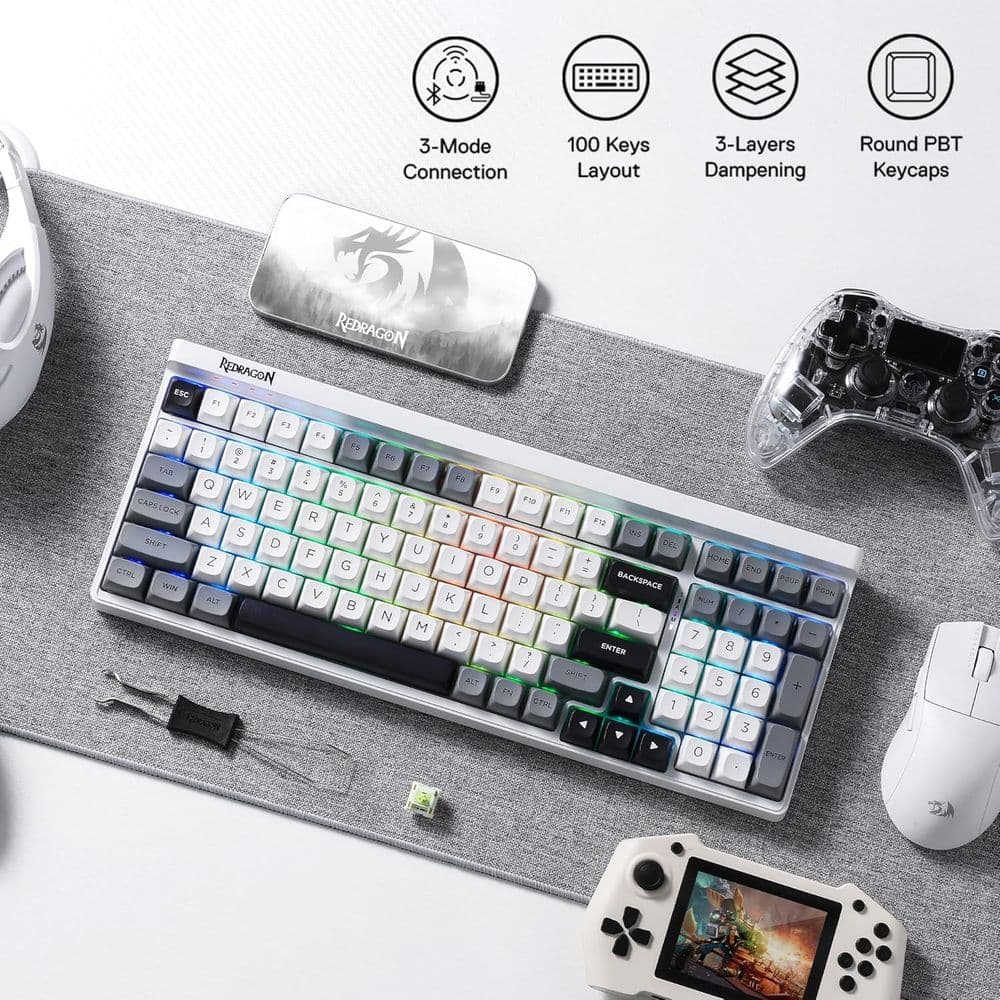 Redragon K656 PRO 3-Mode Wireless RGB Gaming Keyboard - Image 9