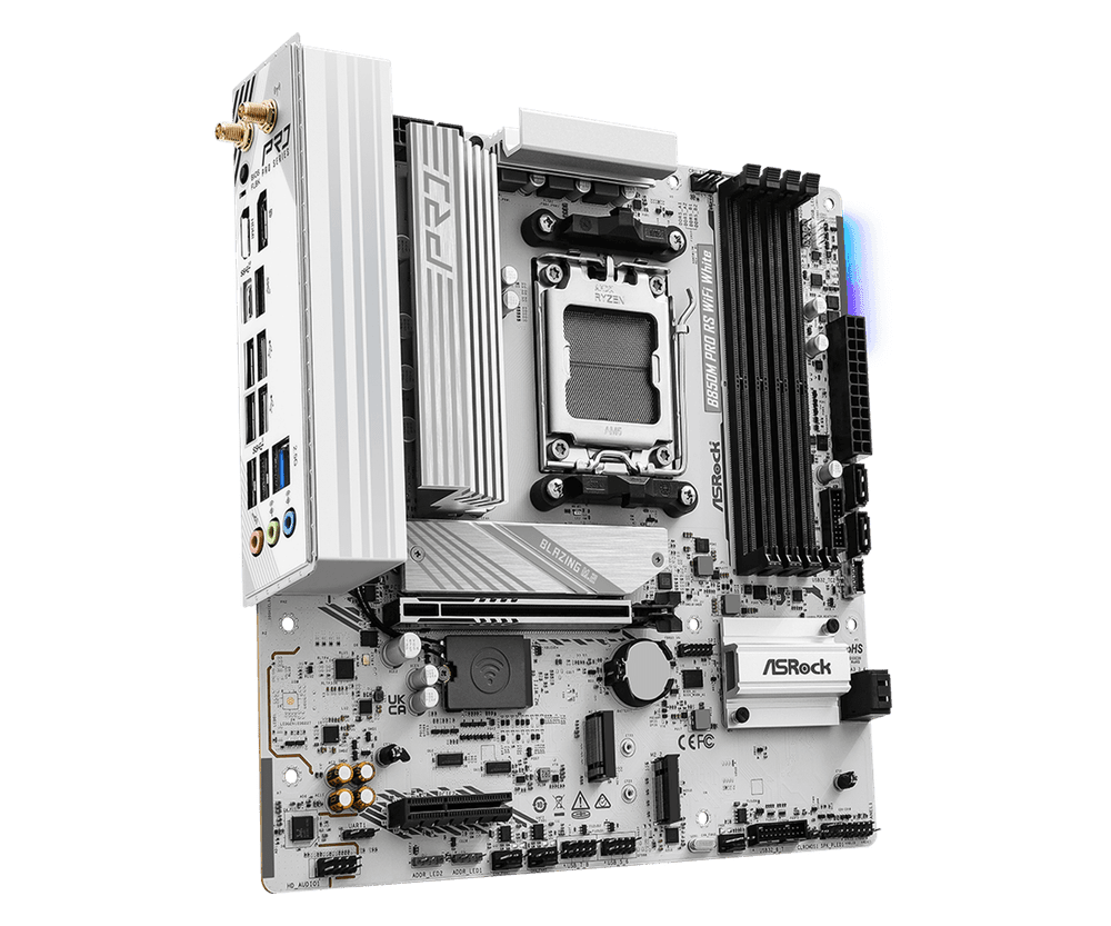 ASRock B850M Pro RS WiFi (White) Motherboard - Image 2