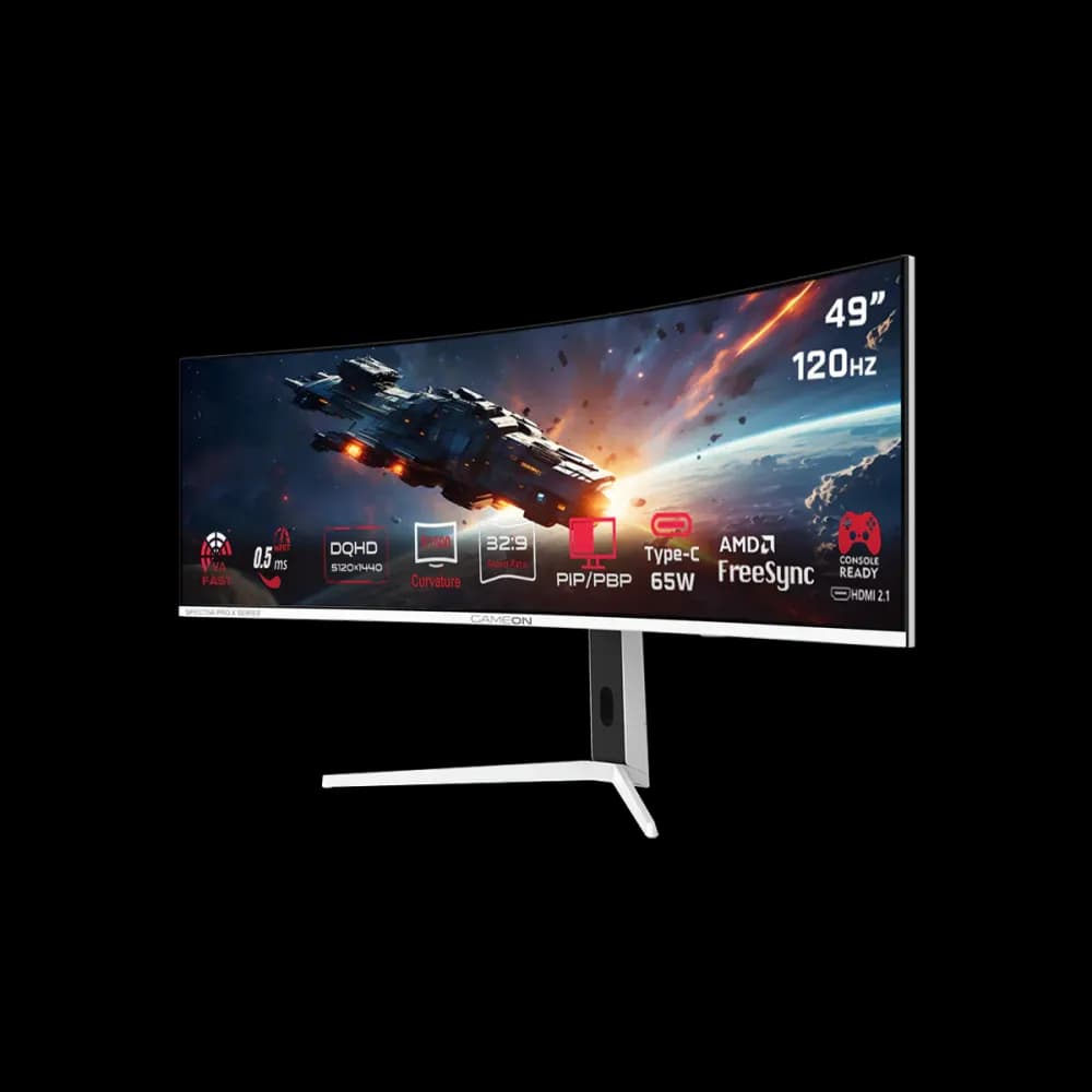 GameOn 49In 5K DQHD 120Hz Fast VA Curved GOAC49DQHD120 - Image 3