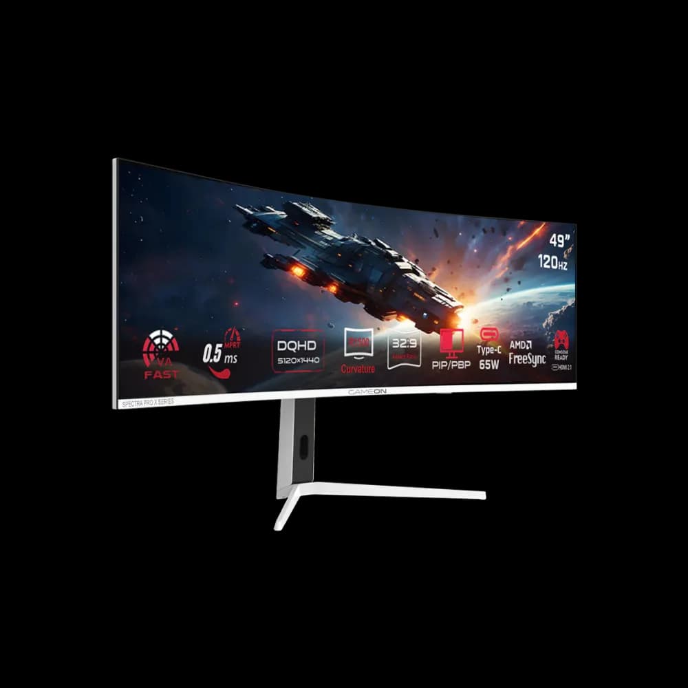 GameOn 49In 5K DQHD 120Hz Fast VA Curved GOAC49DQHD120 - Image 2