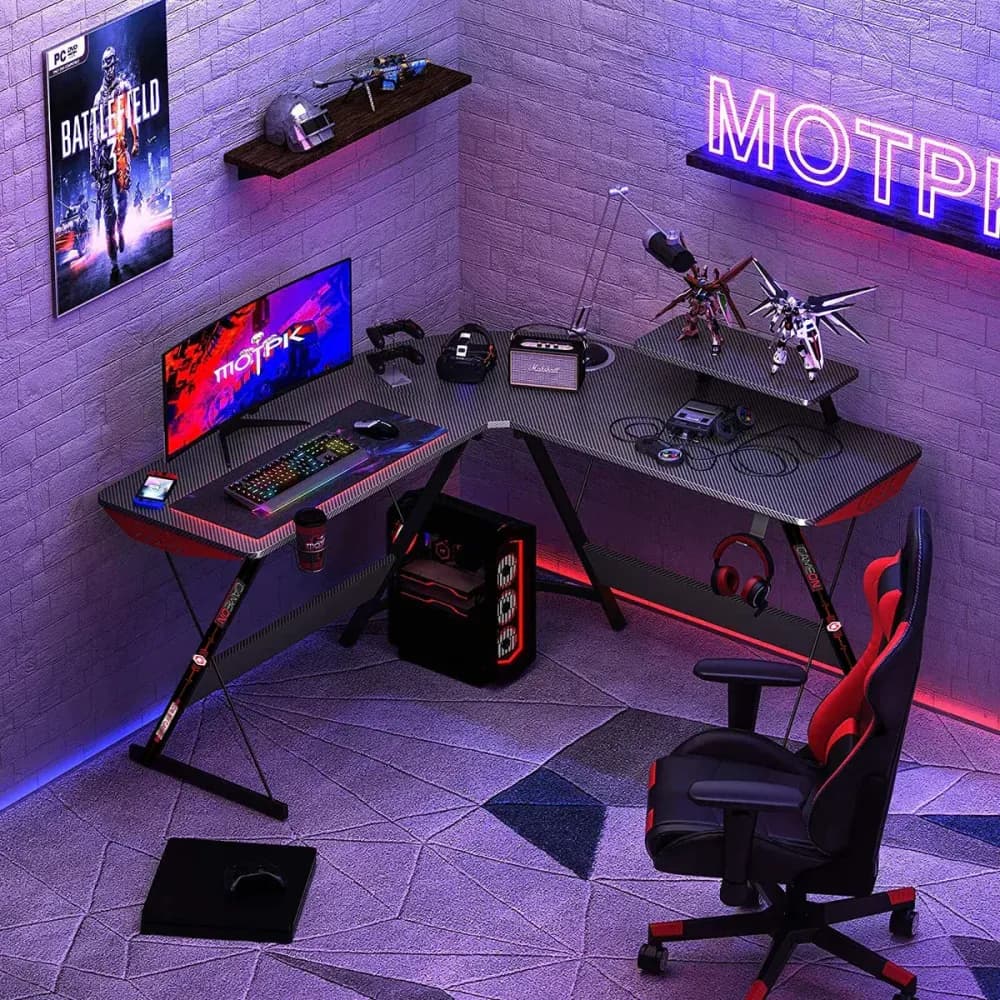 GAMEON L-Shaped Slayer I Series Gaming Desk - Image 7