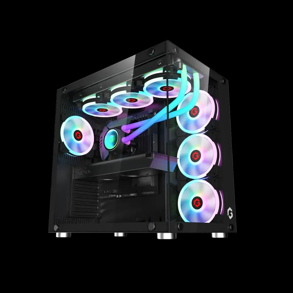 GAMEON Emperor Midnight II Series Mid Tower Gaming Case - Black - Image 1