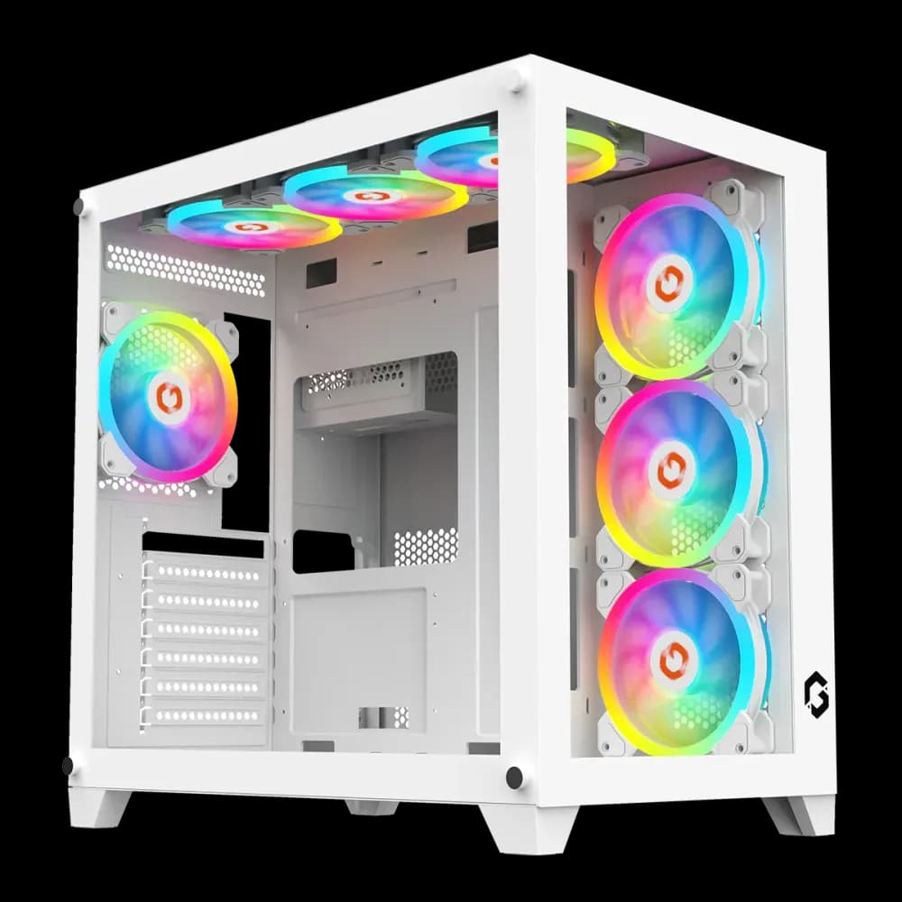 GAMEON Emperor Artic Series Mid Tower Gaming Case - White - Image 2