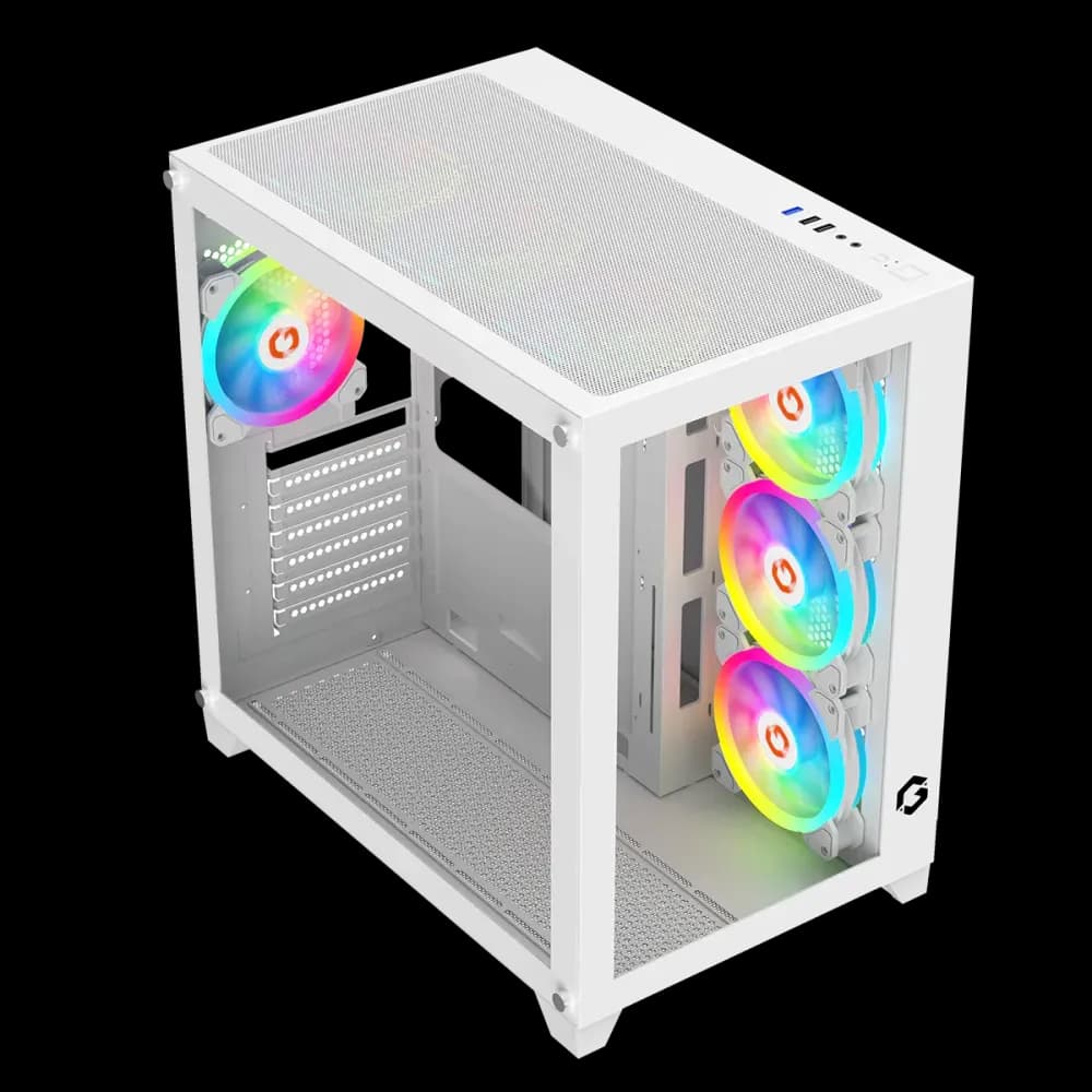 GAMEON Emperor Artic Series Mid Tower Gaming Case - White - Image 6