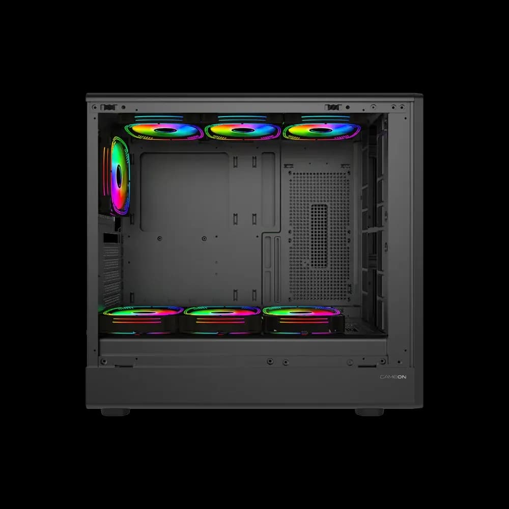 GAMEON TIMBERI Midnight Series ARGB + PWM Mid Tower Gaming Case - Wood/Black - Image 8