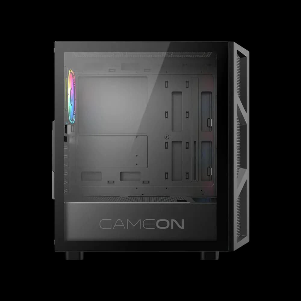 GAMEON Trident IV-M POWERFORGE Series Mid Tower Gaming Case with 750W Power Supply Pre-Installed - Black - Image 7