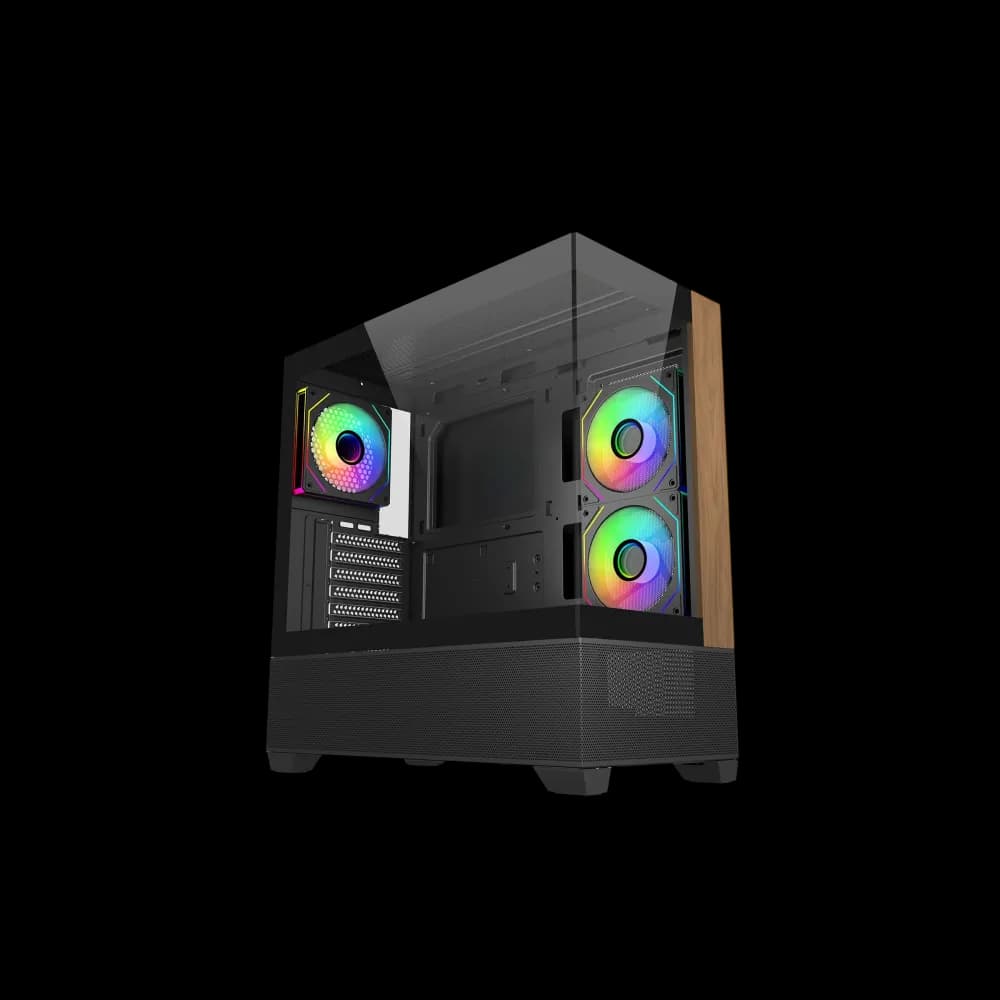Cooler Master Master Elite 690 Wood ATX - Black - Image 2