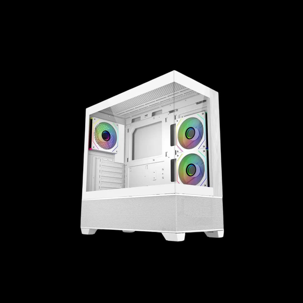 Cooler Master Master Elite 690 Wood ATX - White - Image 1