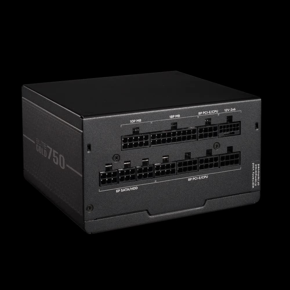 Cooler Master ELITE 750W 80 Gold Full Modular - Black - Image 4