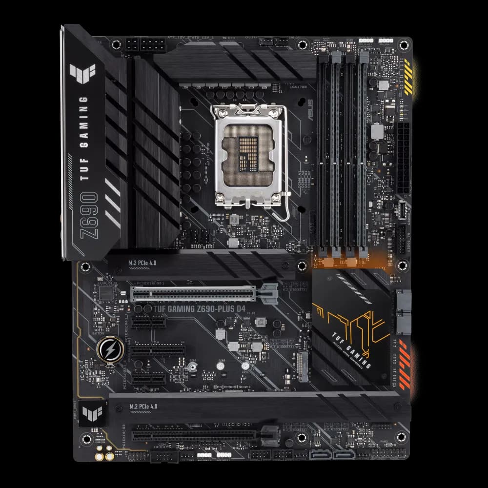 Asus TUF GAMING Z690-PLUS D4 Intel Z690 (LGA 1700) ATX gaming motherboard, PCIe 5.0, DDR4, Intel 2.5 Gb Ethernet, Thunderbolt 4 header and Aura Sync RGB lighting - Image 1