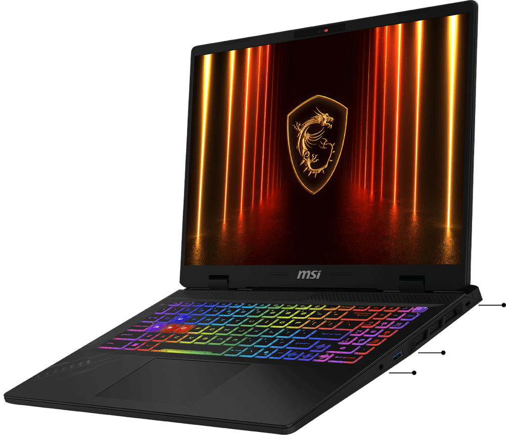 MSI Crosshair 16HX AI D2XWFKG-235XAE - Intel Core Ultra 7-255HX, RAM 16GB, 512GB, RTX 5060 8GB, 16 Inch QHD+ IPS 240Hz, Black - Image 1