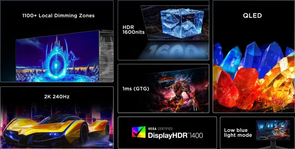 TCL 27R73Q 27" HDR Professional Monitor – 2K, 240Hz - Image 12