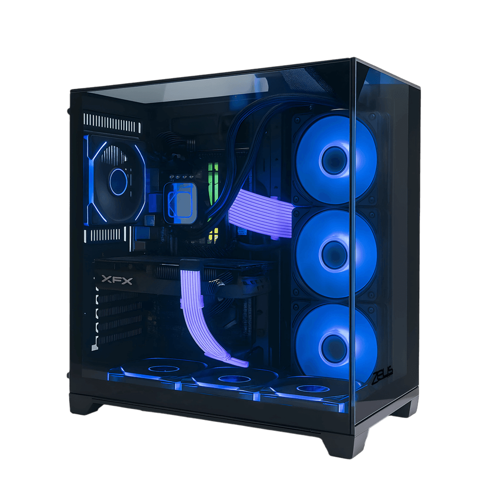 Zeus Z9 Pro Glass 4-Fan RGB Case (Black) - Image 1