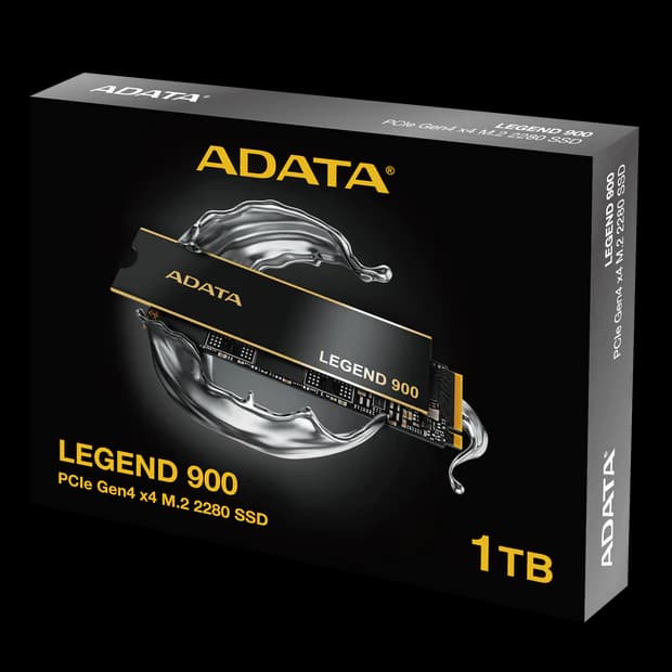 ADATA LEGEND 900 1TB PCIe Gen4x4 NVMe M.2 SSD – Up to 7,000/5,400MB/s, NVMe 1.4, HMB, LDPC ECC, PS5 Compatible