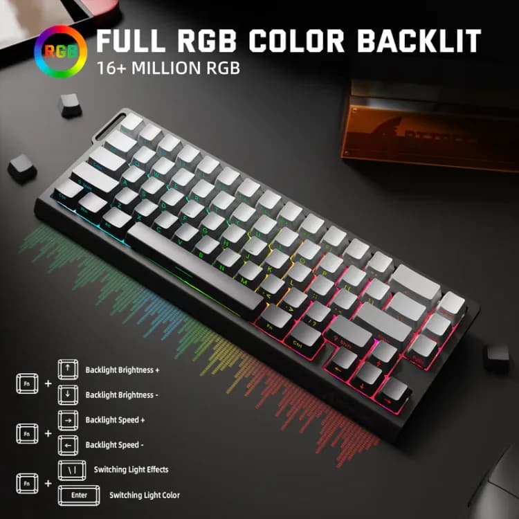 ATTACK SHARK X68PRO HE Wireless Rapid Trigger Keyboard Magnetic Switch - Image 4