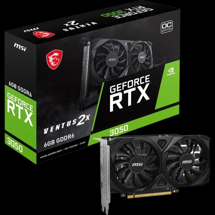 Graphics Card MSI GeForce RTX 3050 VENTUS 2X 6G OC Graphics Card - Image 1
